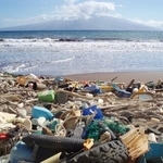 　米ハワイの海岸に打ち上げられたプラスチックごみ（米海洋大気局提供）