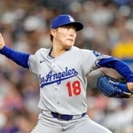 　ロッキーズ戦に先発したドジャース・山本＝デンバー（共同）