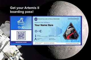 　宇宙船オリオンへの「搭乗券」のイメージ（ＮＡＳＡ提供）