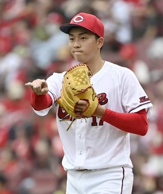 　６回無失点で２勝目を挙げた広島・常広＝マツダ