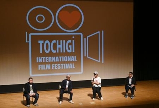 　第１回栃木国際映画祭で開かれたトークイベント＝１５日午後、栃木県大田原市