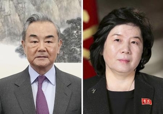　中国の王毅外相、北朝鮮の崔善姫外相（朝鮮通信＝共同）
