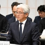 　秋田県庁で開かれた再エネ海域利用法に基づく法定協議会に出席した三菱商事の岡藤裕治常務執行役員＝４日午後