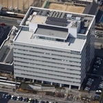 　大阪府守口市役所＝２０２３年２月（共同通信社ヘリから）