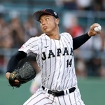 　韓国戦に先発した末吉＝沖縄セルラー