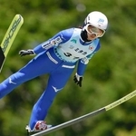 　女子で優勝した佐藤柚月の１回目＝妙高高原赤倉シャンツェ