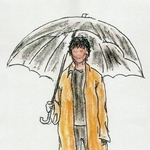 　事件現場近くにいた不審な男の似顔絵。２０２１年に公開（警視庁提供）