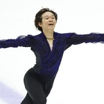 　フィギュアサマーカップの男子フリーで演技する鍵山優真＝８月、木下カンセーアイスアリーナ