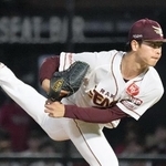 　ロッテ戦に先発した楽天・古謝＝楽天モバイルパーク