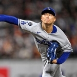 　ジャイアンツ戦に先発したドジャース・山本＝サンフランシスコ（共同）