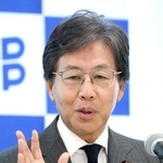 　記者会見する立憲民主党の安住幹事長＝１６日午後、国会