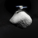 　はやぶさ２と小惑星「１９９８ＫＹ２６」の想像図（欧州南天天文台提供）