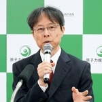 　原子力規制委員会の委員を任期満了で退任し、記者会見する伴信彦氏＝１８日午後、東京都港区