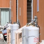 　奥能登豪雨の被災者が暮らす仮設住宅団地＝１９日午後、石川県輪島市