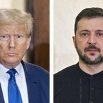 　トランプ米大統領、ウクライナのゼレンスキー大統領（ともにゲッティ＝共同）