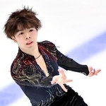 　男子フリー　演技する佐藤駿＝東京辰巳アイスアリーナ