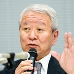 　記者会見するＪＩＣＡの田中明彦理事長＝２５日午後、東京都内