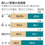 　新しい言葉の浸透度