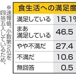 　食生活への満足度