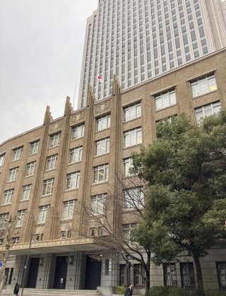 　文部科学省などが入る建物＝東京都内