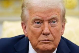 　トランプ大統領＝９日、ワシントン（ＡＰ＝共同）