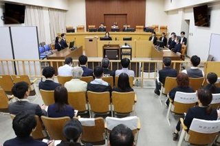 　青木政憲被告に死刑判決が言い渡された長野地裁の法廷＝１４日午後（代表撮影）