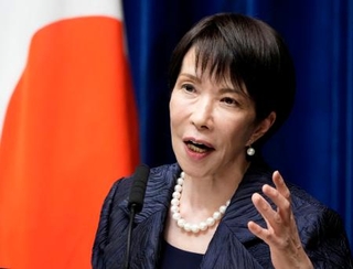 　新内閣が発足し、記者会見する高市早苗首相＝２１日午後１０時３９分、首相官邸