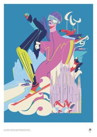 　ミラノ・コルティナ冬季パラリンピックの公式アートポスター（（Ｃ）Ｆｏｎｄａｚｉｏｎｅ　Ｍｉｌａｎｏ　Ｃｏｒｔｉｎａ　２０２６）