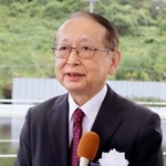 　取材に応じる日本自動車研究所の鎌田実所長＝１日午後、茨城県城里町