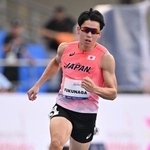 　パラ陸上の世界選手権の男子４００メートル（視覚障害Ｔ１３）で銀メダルを獲得した福永凌太＝３日（ゲッティ＝共同）