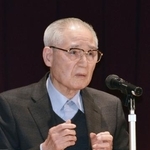 　２０２１年、記者会見する中核派の清水丈夫氏＝東京都内