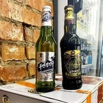　ロシア極東ウラジオストクで流通している北朝鮮ビール「豆満江（トマンガン）」＝９月（共同）