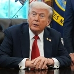 　６日、米ワシントンのホワイトハウスで記者団に話すトランプ大統領（ＡＰ＝共同）