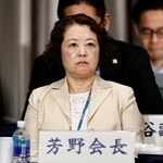 　連合の定期大会に出席した芳野友子会長＝８日午前、東京都新宿区