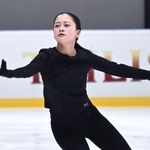 　公式練習で調整する渡辺倫果＝トビリシ（共同）