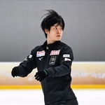 　公式練習で調整する山本草太＝トビリシ（共同）