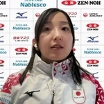 　カーリングのパンコンチネンタル選手権への意欲を語る女子ロコ・ソラーレの藤沢五月＝８日