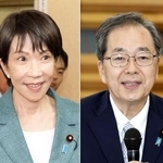 　自民党の高市総裁（左）と公明党の斉藤代表
