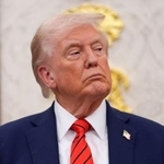 　トランプ米大統領＝１０日、ワシントン（ロイター＝共同）