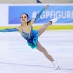 　女子フリーで演技する島田麻央＝アブダビ（ＩＳＵ提供・ゲッティ＝共同）