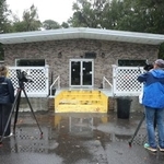 　銃撃事件が起きた飲食店＝１２日、米南部サウスカロライナ州（ＡＰ＝共同）