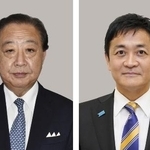　立憲民主党の野田佳彦代表、国民民主党の玉木雄一郎代表
