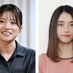 　（左から）藤沢里菜女流本因坊、星合志保四段