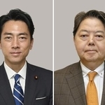 　小泉進次郎氏と林芳正氏（右）
