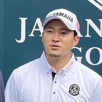 　日本オープン選手権の開幕を翌日に控え、取材に応じる今平周吾＝日光ＣＣ