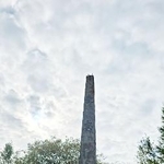 　日本統治時代に設置された「忠魂碑」＝１１日、ロシア極東サハリン州オホーツコエ村（地元住民提供・共同）