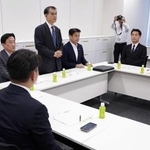 　自民、公明、日本維新の会の３党による教育無償化に関する実務者協議＝３日、国会