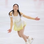 　女子ＳＰ　演技する江川マリア＝山新スイミングアリーナ