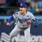 　ブルージェイズ戦に先発したドジャース・山本＝トロント（共同）