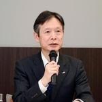 　記者会見するＪＲ東海の丹羽俊介社長＝２９日午後、名古屋市